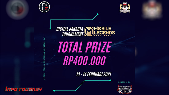 turnamen ml mlbb mole mobile legends februari 2021 digital jakarta x raptor clan logo