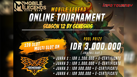 turnamen ml mlbb mole mobile legends februari 2021 geneshis esports season 12 logo