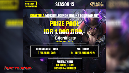 turnamen ml mlbb mole mobile legends februari 2021 goatzilla season 15 logo