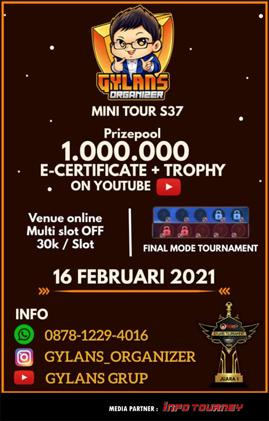 turnamen ml mlbb mole mobile legends februari 2021 gylans mini season 37 poster