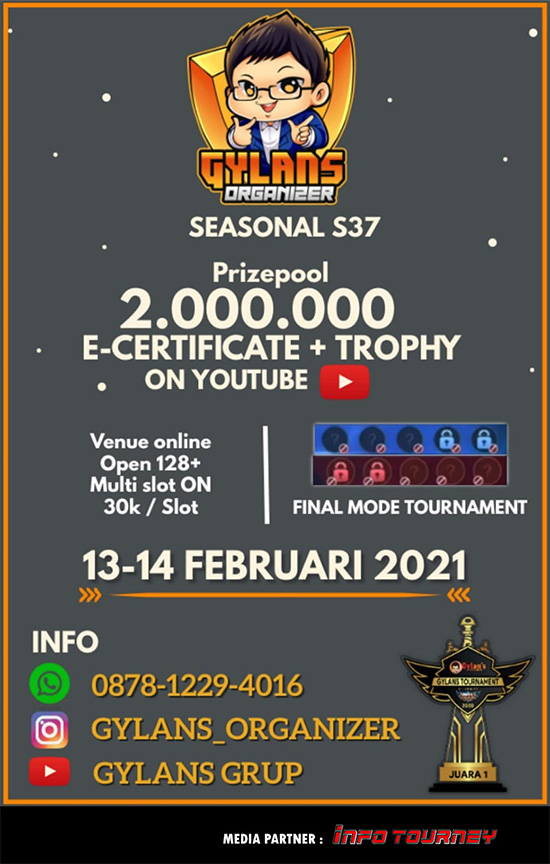 turnamen ml mlbb mole mobile legends februari 2021 gylans organizer season 37 poster