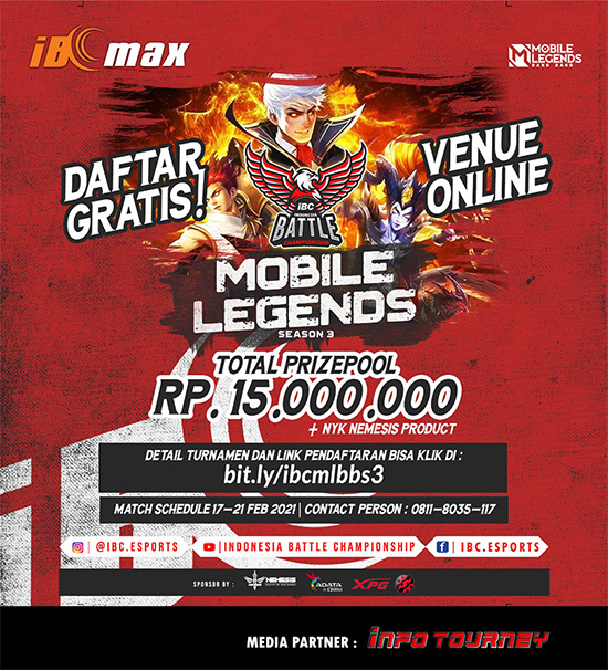 turnamen ml mlbb mole mobile legends februari 2021 indonesia battle championship season 3 poster