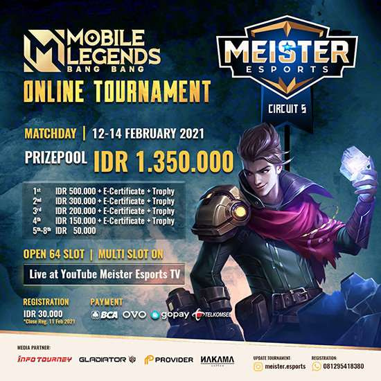 turnamen ml mlbb mole mobile legends februari 2021 meister circuit season 5 poster