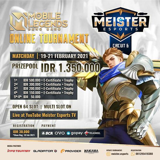 turnamen ml mlbb mole mobile legends februari 2021 meister circuit season 6 poster