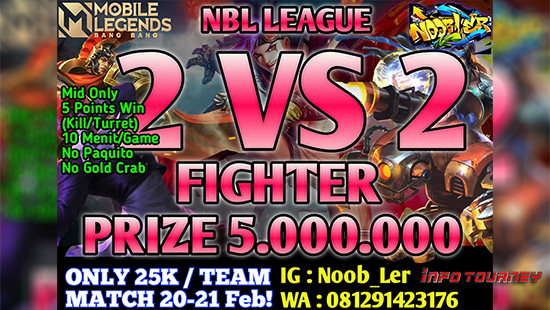 turnamen ml mlbb mole mobile legends februari 2021 nbl league 2vs2 fighter logo