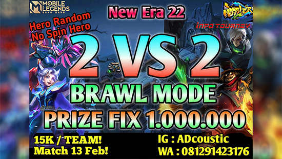 turnamen ml mlbb mole mobile legends februari 2021 noobler season 22 2vs2 brawl logo