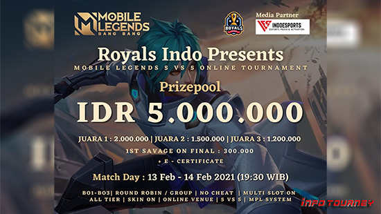 turnamen ml mlbb mole mobile legends februari 2021 royals indo gold season 9 logo