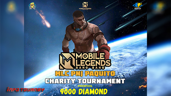 turnamen ml mlbb mole mobile legends januari 2021 mlc pnj paquito charity logo