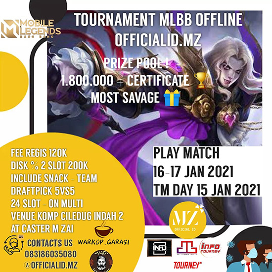 turnamen ml mlbb mole mobile legends januari 2021 official id mz poster
