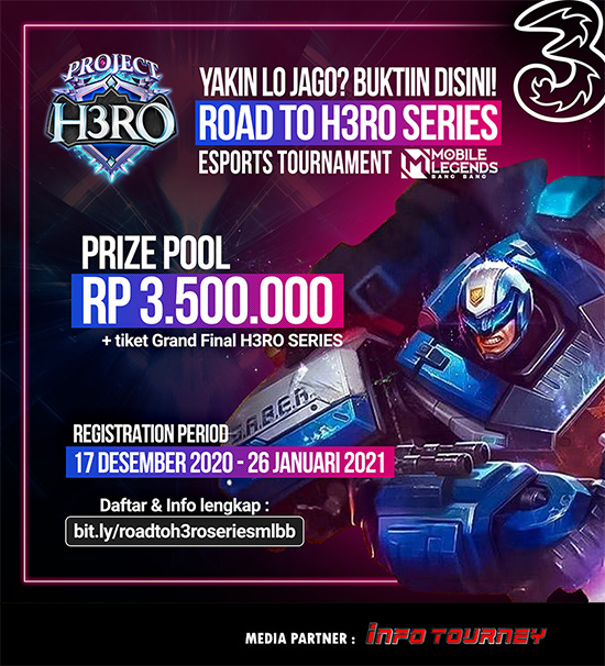 turnamen ml mlbb mole mobile legends januari 2021 road to h3ro series poster
