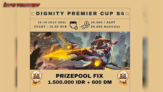 turnamen ml mlbb mole mobile legends juli 2021 dignity premier cup season 4 logo