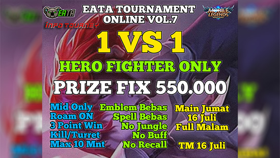turnamen ml mlbb mole mobile legends juli 2021 eata 1vs1 fighter season 7 logo