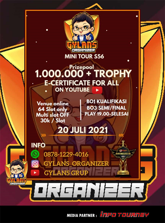 turnamen ml mlbb mole mobile legends juli 2021 gylans mini season 56 poster