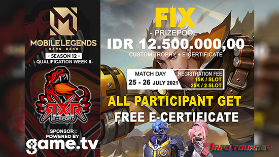 turnamen ml mlbb mole mobile legends juli 2021 king of mlbb x rxr esport season 12 week 2 logo