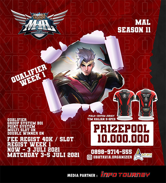 turnamen ml mlbb mole mobile legends juli 2021 mal season 11 week 1 poster 1