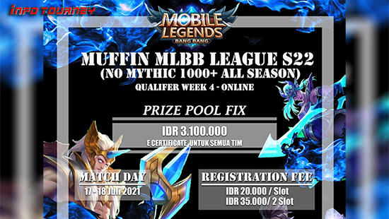turnamen ml mlbb mole mobile legends juli 2021 muffin league season 22 week 4 logo