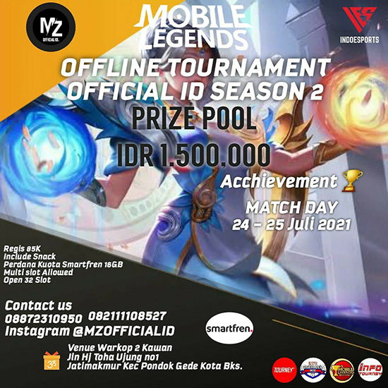turnamen ml mlbb mole mobile legends juli 2021 mz official id season 2 poster