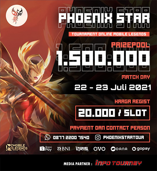 turnamen ml mlbb mole mobile legends juli 2021 phoenix star season 1 poster