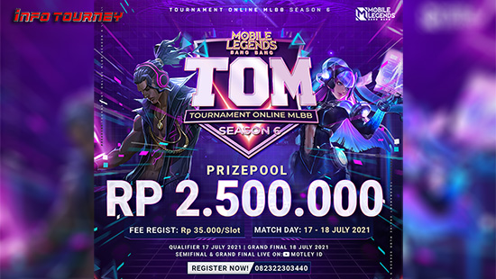 turnamen ml mlbb mole mobile legends juli 2021 tom season 6 logo