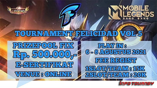 turnamen ml mlbb mole mobile legends agustus 2021 felicidad esport season 5 logo