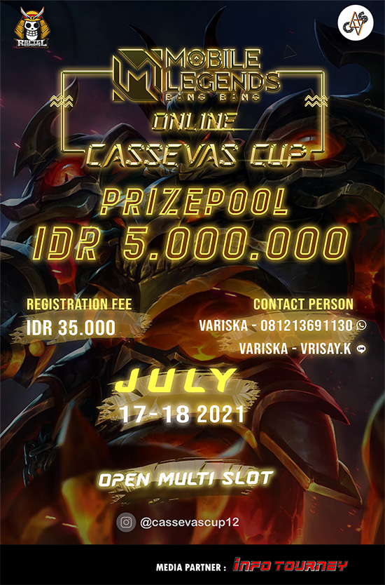 turnamen ml mlbb mole mobile legends juli 2021 cassevas cup 3 poster