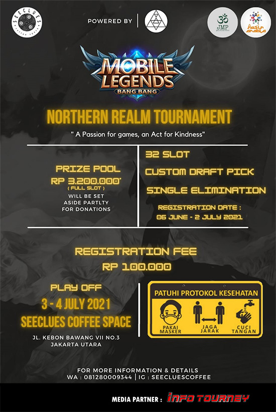 turnamen ml mlbb mole mobile legends juli 2021 northern realm poster