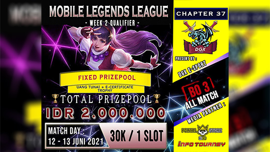 turnamen ml mlbb mole mobile legends juni 2021 dgx esport season 37 week 2 logo