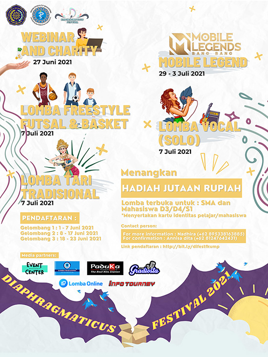 turnamen ml mlbb mole mobile legends juni 2021 diaphragmaticus festival 2021 poster