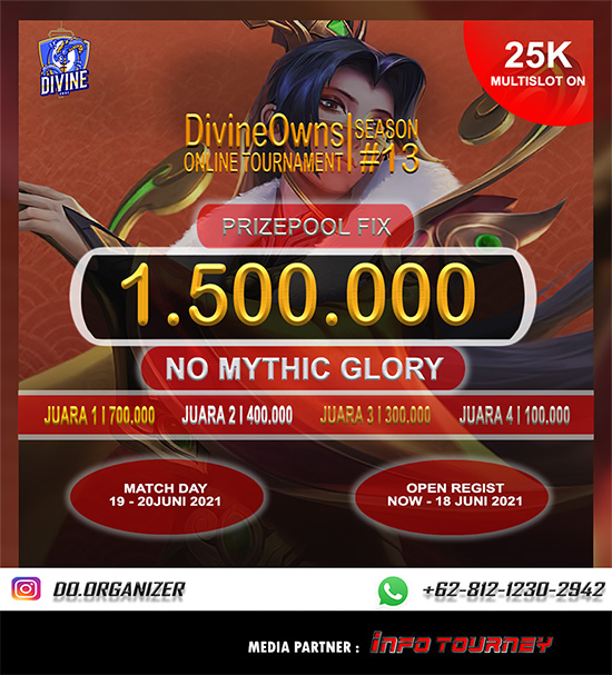 turnamen ml mlbb mole mobile legends juni 2021 do organizer season 13 poster