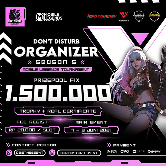 turnamen ml mlbb mole mobile legends juni 2021 dont disturb season 5 poster