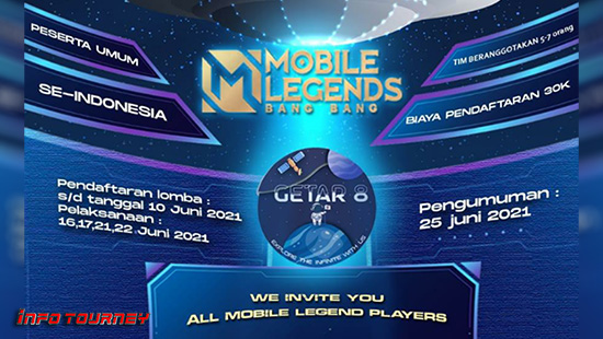 turnamen ml mlbb mole mobile legends juni 2021 getar 8 logo