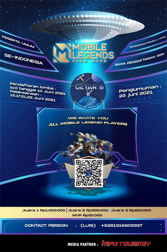turnamen ml mlbb mole mobile legends juni 2021 getar 8 poster