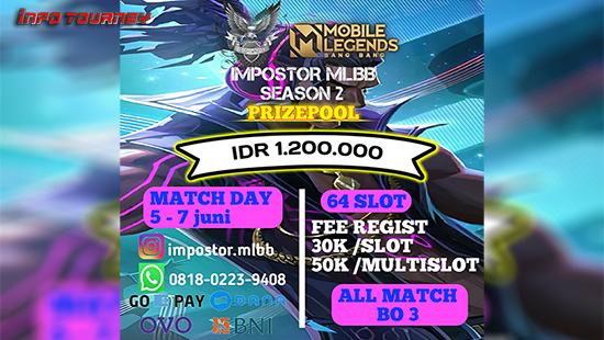 turnamen ml mlbb mole mobile legends juni 2021 impostor season 2 logo