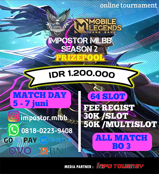 turnamen ml mlbb mole mobile legends juni 2021 impostor season 2 poster