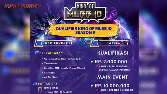 turnamen ml mlbb mole mobile legends juni 2021 king of mlbb season 9 logo