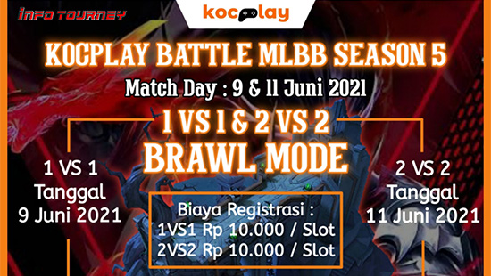 turnamen ml mlbb mole mobile legends juni 2021 kocplay battle season 5 logo