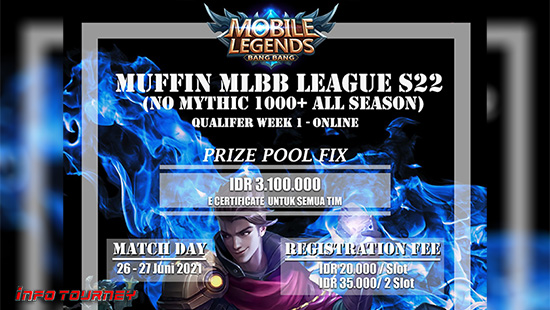 turnamen ml mlbb mole mobile legends juni 2021 muffin league season 22 logo