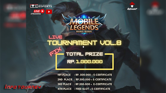 turnamen ml mlbb mole mobile legends juni 2021 redhat season 8 logo