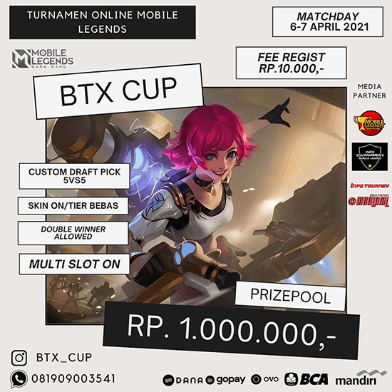 turnamen ml mlbb mole mobile legends april 2021 btx cup season 1 poster