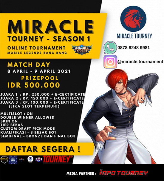 turnamen ml mlbb mole mobile legends april 2021 miracle season 1 poster
