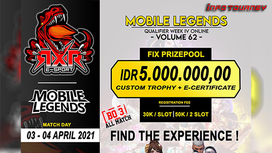turnamen ml mlbb mole mobile legends april 2021 rxr season 62 week 4 logo