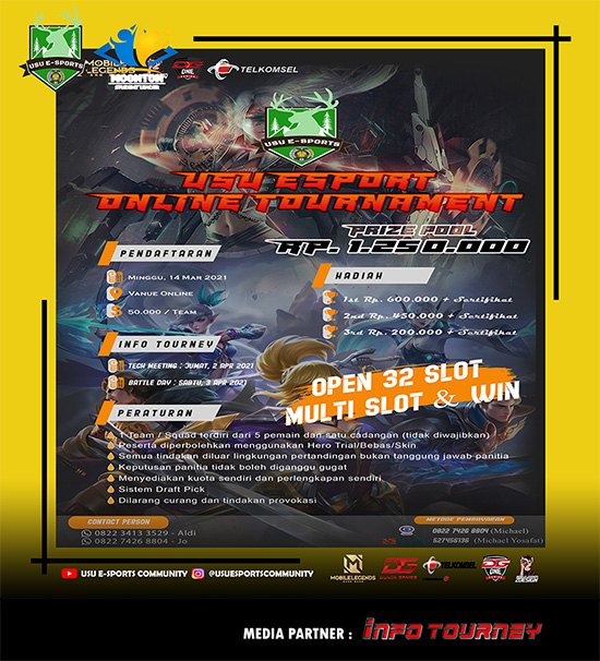 turnamen ml mlbb mole mobile legends april 2021 usu esports season 1 poster