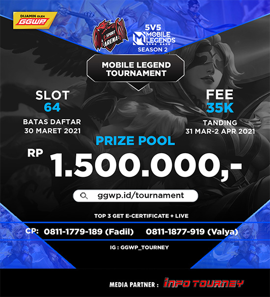 turnamen ml mlbb mole mobile legends maret 2021 esport arena pentagon season 2 poster