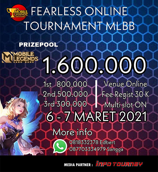 turnamen ml mlbb mole mobile legends maret 2021 fearless poster