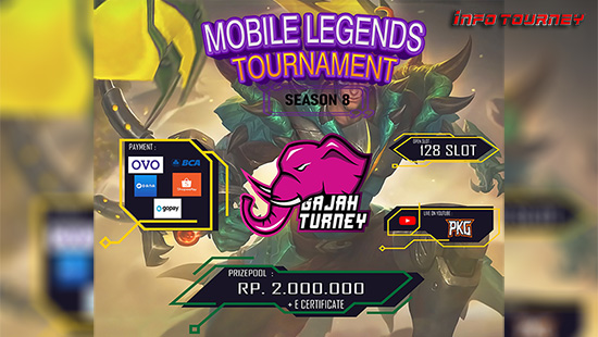 turnamen ml mlbb mole mobile legends maret 2021 gajah turney season 8 logo