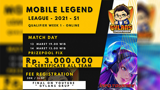 turnamen ml mlbb mole mobile legends maret 2021 gylans league season 1 logo
