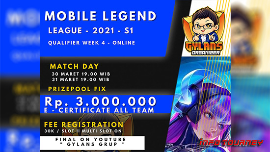 turnamen ml mlbb mole mobile legends maret 2021 gylans league season 1 week 4 logo