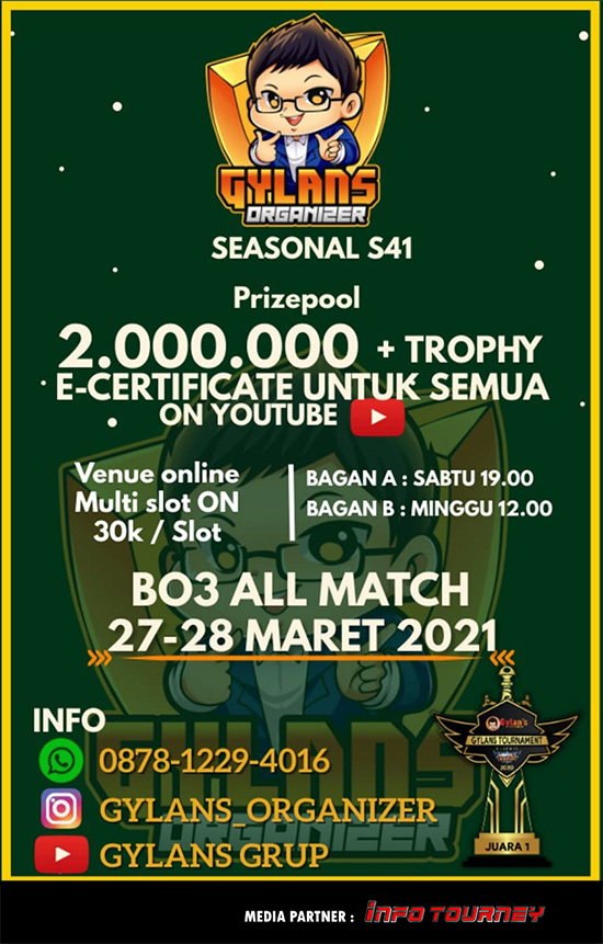 turnamen ml mlbb mole mobile legends maret 2021 gylans season 41 poster