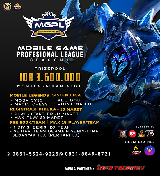 turnamen ml mlbb mole mobile legends maret 2021 mgpl season 1 poster