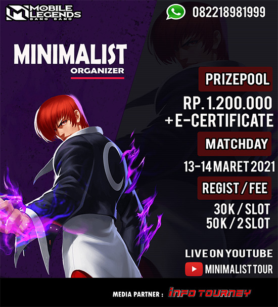 turnamen ml mlbb mole mobile legends maret 2021 minimalist organizer season 4 poster